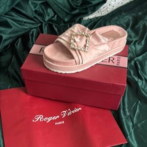 Roger Vivier Pink Quilted Mules